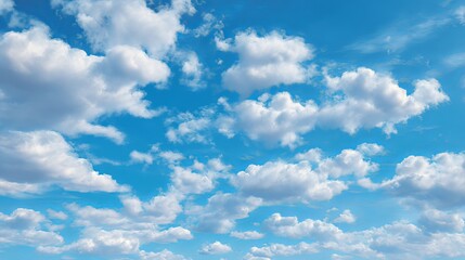 Obraz premium Beautiful blue sky with white clouds background wallpaper nature scenery cloudscape heaven weather day time