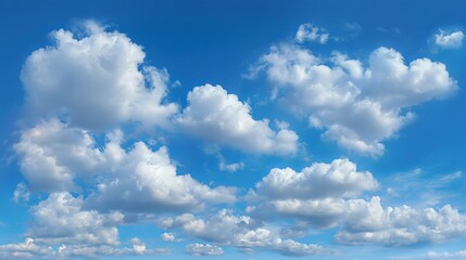 Fototapeta premium Blue sky with white clouds background wallpaper nature summer cloudscape scenic weather heaven outdoor day 100
