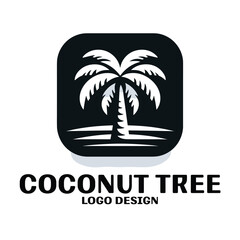 Fototapeta premium Coconut Tree Vector Logo Design