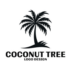 Fototapeta premium Coconut Tree Vector Logo Design