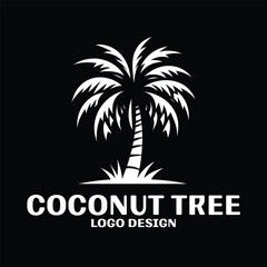 Obraz premium Coconut Tree Vector Logo Design