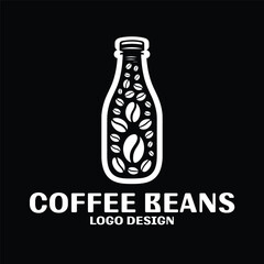 Coffee Beans Vector Logo Design