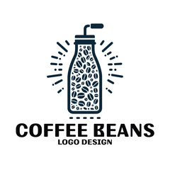 Coffee Beans Vector Logo Design