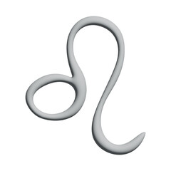 Obraz premium 3d leo zodiac sign Esoteric symbol Astrology clipart Element for design