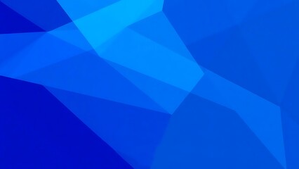 Fototapeta premium An abstract dance of polygons unfolds in shades of blue evoking a feeling of a calm digital ocean