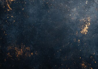 Fototapeta premium Dark textured surface with golden speckles.