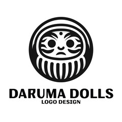 Daruma Dolls Vector Logo Design