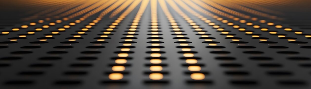 Geometric pattern of glowing lines on a dark surface.