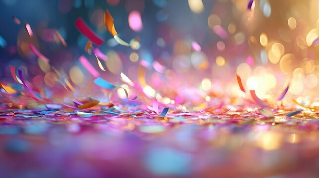 Vibrant Confetti Celebrates a Successful Marketing Campaign in a Festive Atmosphere