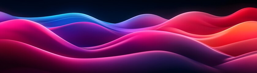 Fototapeta premium Abstract graphic design of colorful wavy shapes