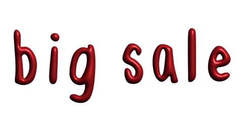 Big sale lettering 3d word Template for marketing ad, print, web, banner, poster, flyer