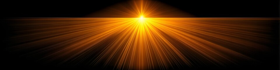 Celestial Radiance: A brilliant burst of golden light emanates from the center, casting out rays of brilliance and illumination against the infinite black canvas of space.