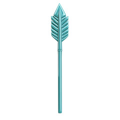 Contemporary Arrow with Streamlined Modern Lines in Green Isolated on Transparent Background