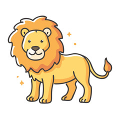 lion icon, lion vector illustration-simple illustration of lion, perfect for lion logos and icons