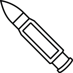 Bullet Cartridge Icon Military Weapon Graphic