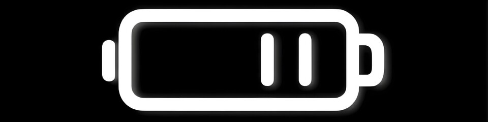 Low Power Battery Indicator: A visual representation of a low battery, a common indicator signaling the need for energy replenishment.