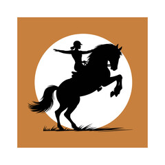 horse boy photo. horse silhouette vector photo jpg png image, black horse .