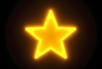 Star Emoji Sticker (Glowing Neon)