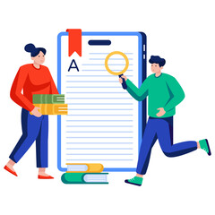 Perfect design illustration of mobile bookmark