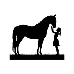 black horse running horse vector jpg png photo. running horse. horse and girl .