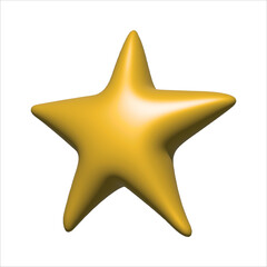 Obraz premium 3d abstract star clipart Single element for design