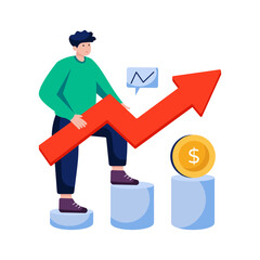 Modern design illustration of financial growth