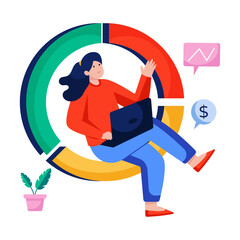 An illustration design of business discussion