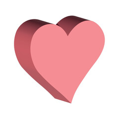 3d heart clipart Single element for design