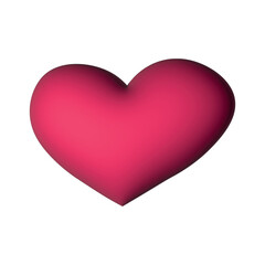 3d heart clipart Single element for design