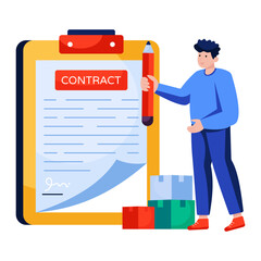 An illustration design of logistic contract
