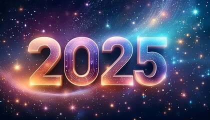 Happy New Year 2025 text design. 2025 happy new year background design.  Elegant and beautiful New Year 2025 number design.