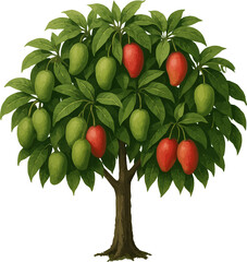 Mango Tree – Lush Green Canopy and Ripe Tropical Fruit