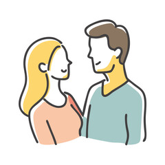 man and woman icon, man and woman vector illustration-simple illustration of man and woman, perfect for man and woman logos and icons