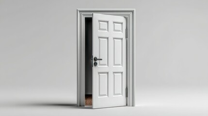 An inviting open door leading to a mysterious interior symbolizing opportunity and transition
