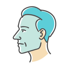 man face icon, man face vector illustration-simple illustration of man face, perfect for man face logos and icons