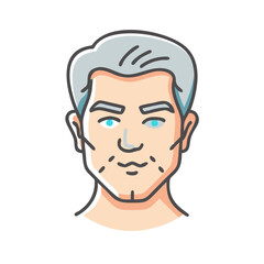 man face icon, man face vector illustration-simple illustration of man face, perfect for man face logos and icons