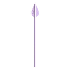 Minimal Arrow with Elegant Simplicity in Light Lave Isolated on Transparent Background