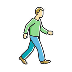 man walking icon, man walking vector illustration-simple illustration of man walking, perfect for man walking logos and icons