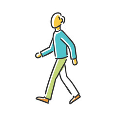 man walking icon, man walking vector illustration-simple illustration of man walking, perfect for man walking logos and icons