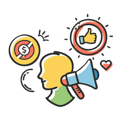 marketing icon, marketing vector illustration-simple illustration of marketing, perfect for marketing logos and icons