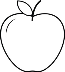 apple line art vector icon