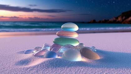 glass stones in balance