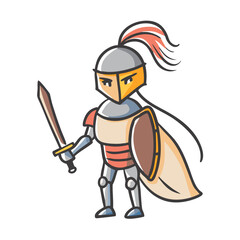 medieval knight icon, medieval knight vector illustration-simple illustration of medieval knight, perfect for medieval knight logos and icons