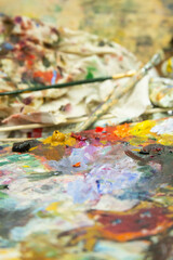 Artist's table, abstract