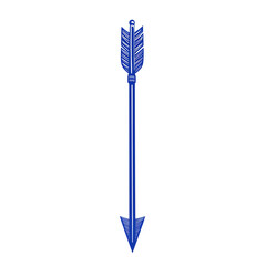 Modern Arrow with Precise Crisp Lines in Regal Roy Isolated on Transparent Background