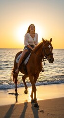 Obraz premium Golden Hour Gallop