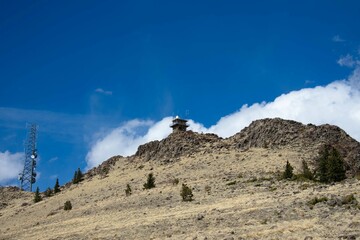 View of the La Mosca fire tower, NM