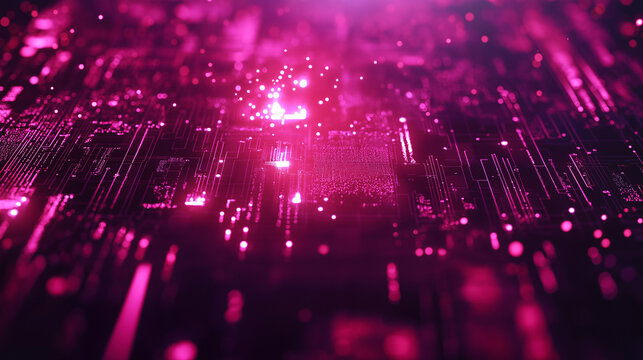 3D rendering of a fiber optics background filled with numerous glowing light spots, creating a vibrant, futuristic, and dynamic effect.