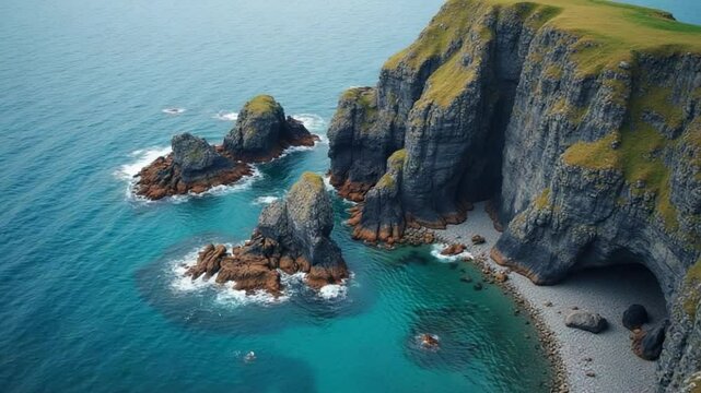 Aerial Stony Seaside