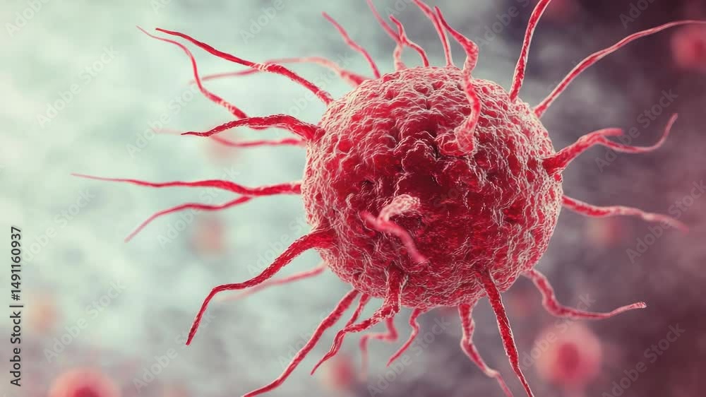 Poster a microscopic view of a cell with numerous red blood cells